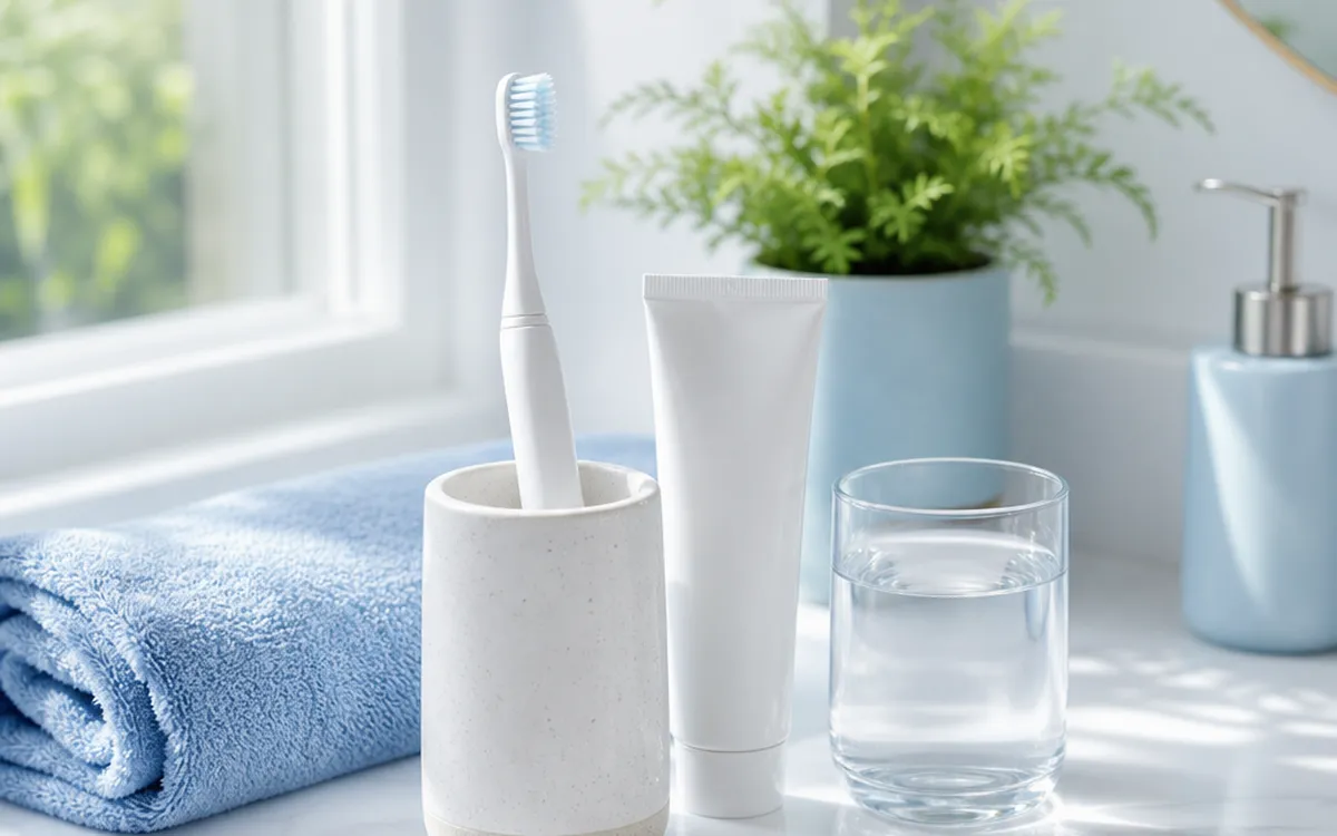 Morning oral health routine
